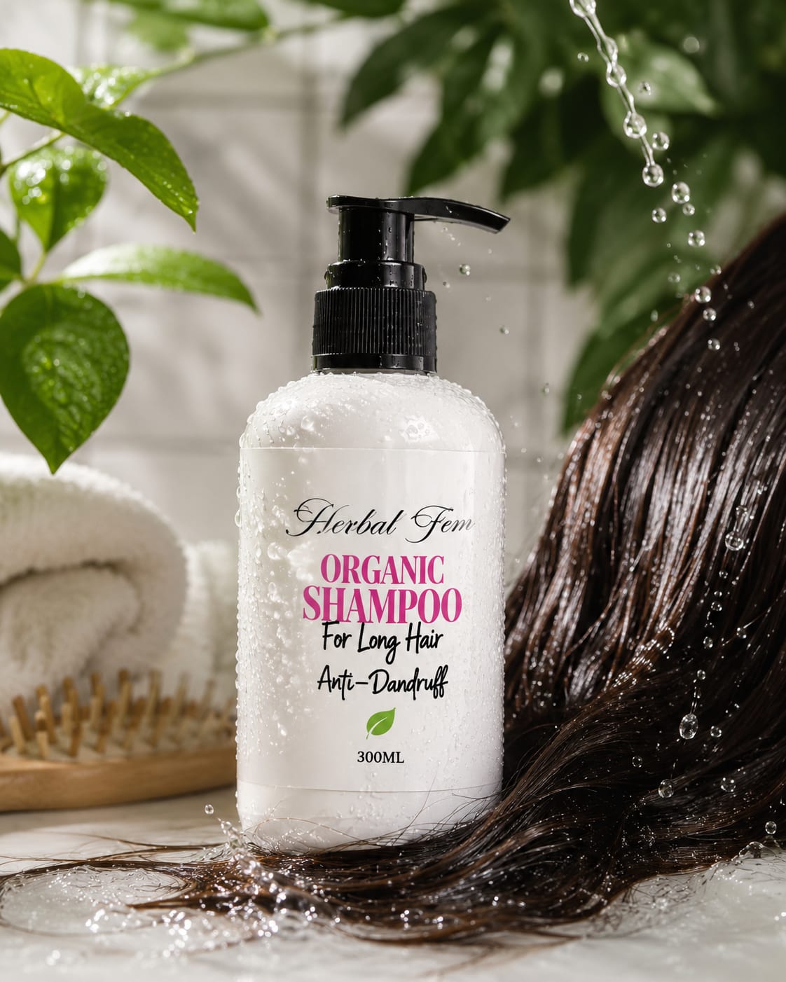 Herbal organic shampoo