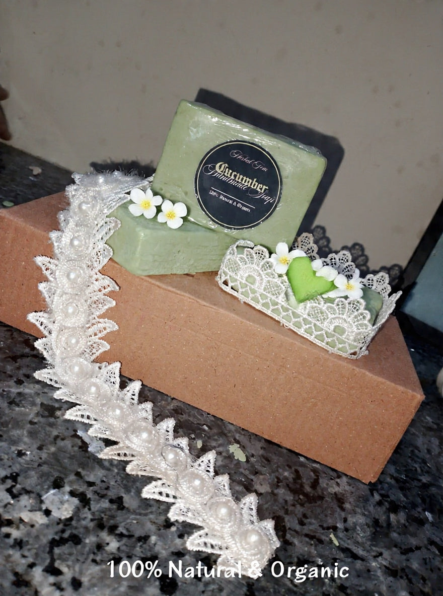 Cucumber handmade soap