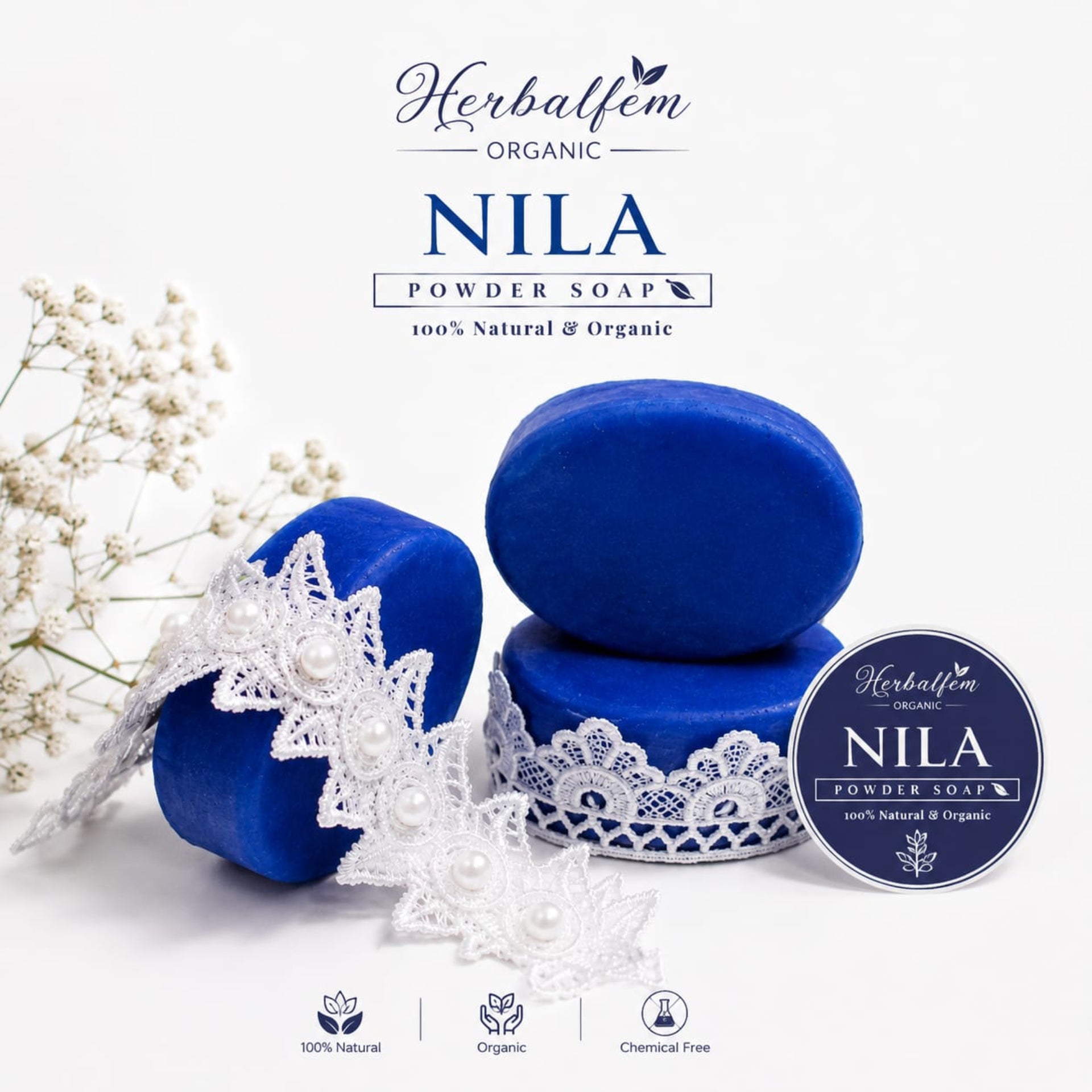 Moroccan blue soap