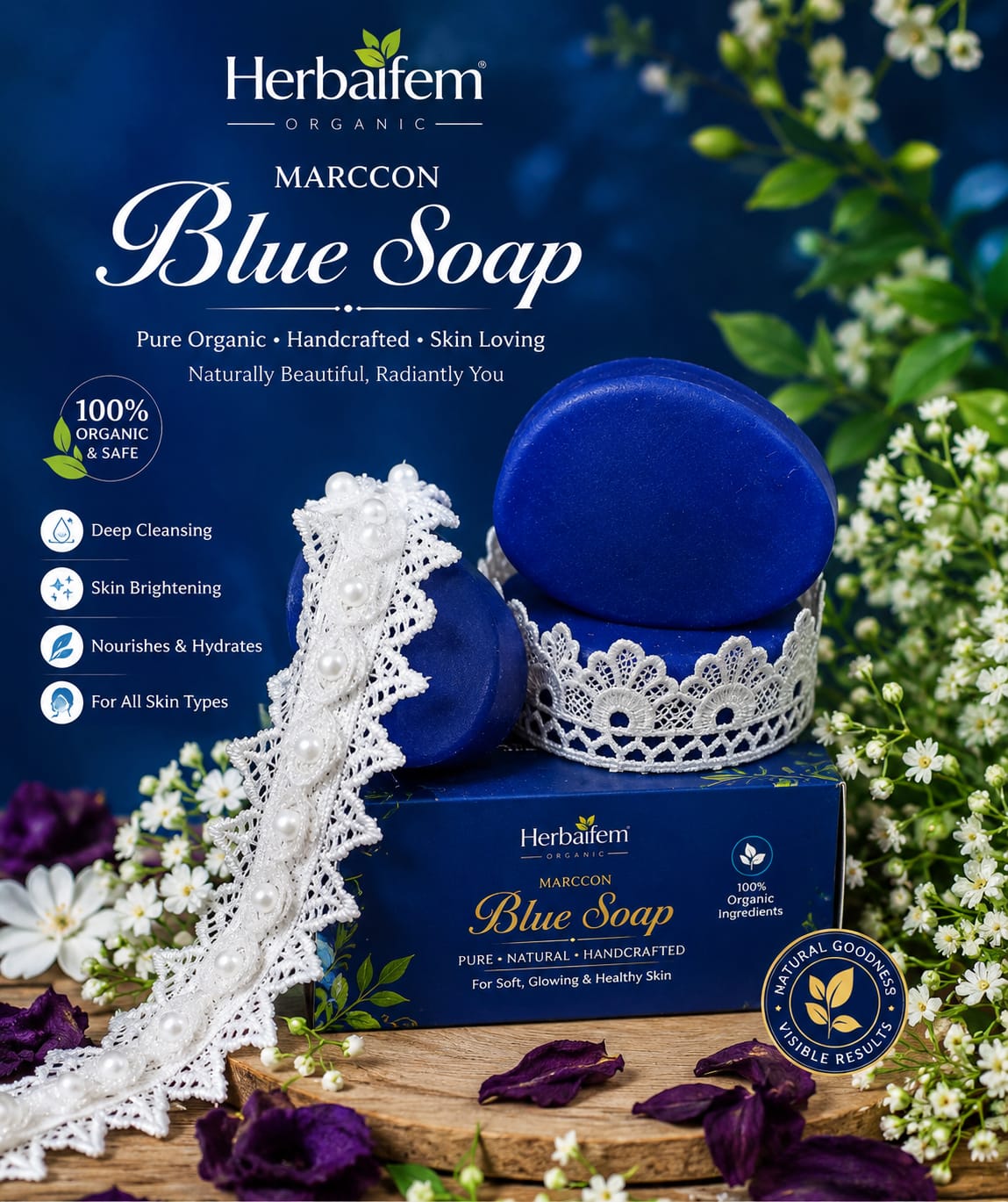 Moroccan blue soap