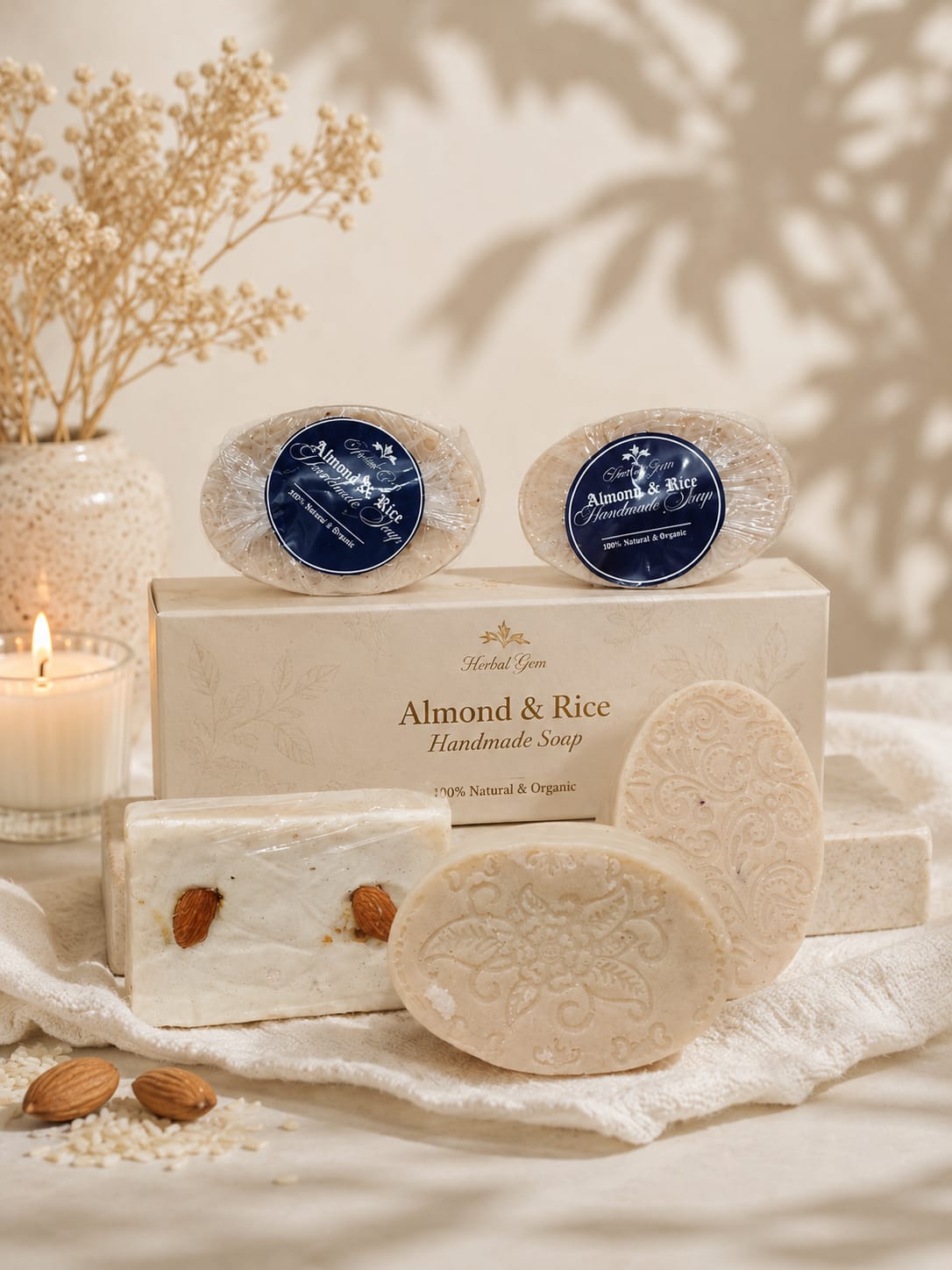 Almond & rice soap
