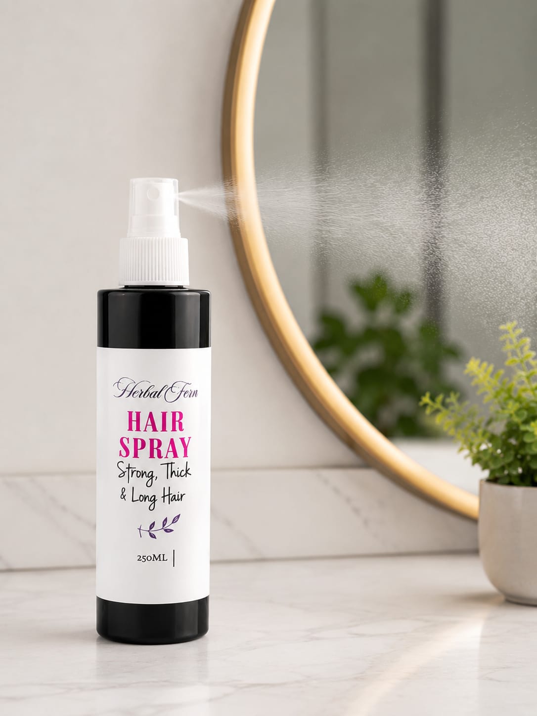 Herbal hair spray